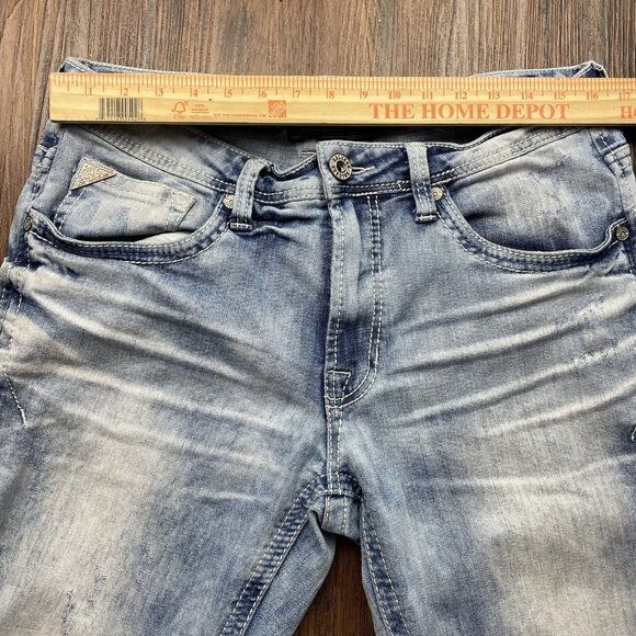 Buckle Salvage Supply Mayhem Bootcut Jeans 34x30 Light Blue Stretch Flap Pocket - Picture 7 of 11